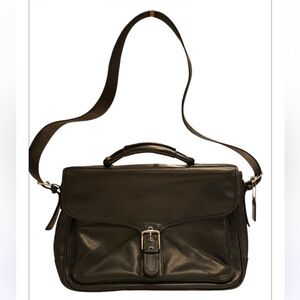 Coach Y2K Black Leather Crossbody Messenger Bag H0769-05238